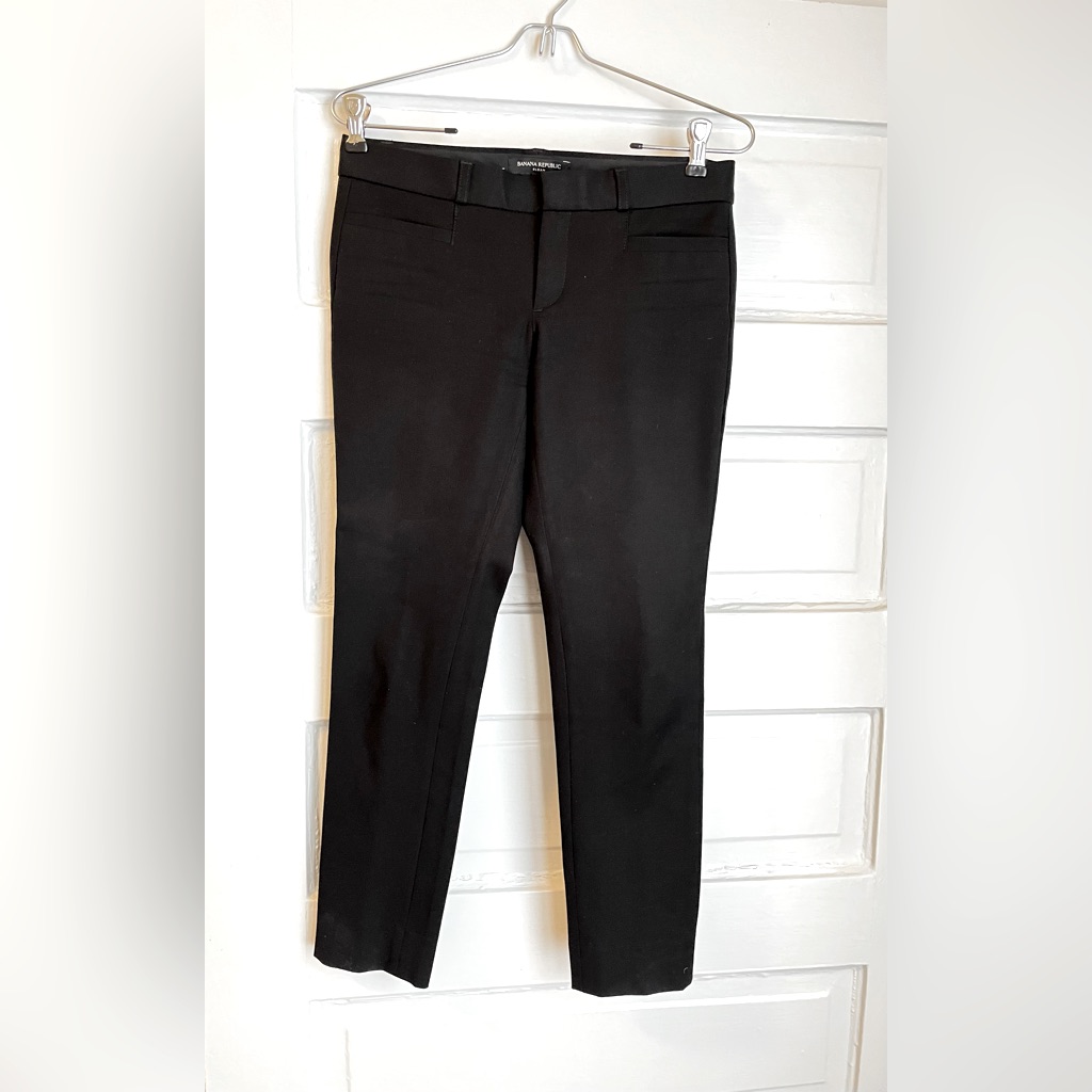 Banana Republic Sloan Black Slim Ankle Pants 0petite